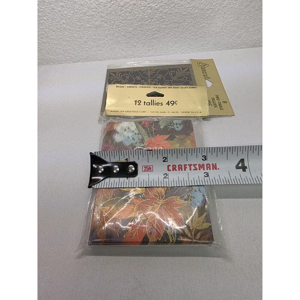 Retro Lot of 2 Bridge Tally Cards Set Vintage – Playing Card Score Cards